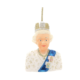 Crowned Queen Elizabeth II Glass Ornament